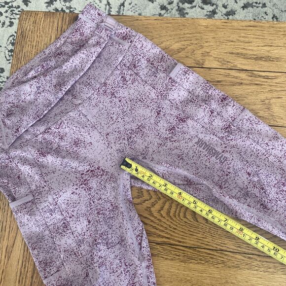 Gymshark Chalk Women's Mallow Purple Splatter Leggings Size XS Stretch Pockets - Picture 7 of 10